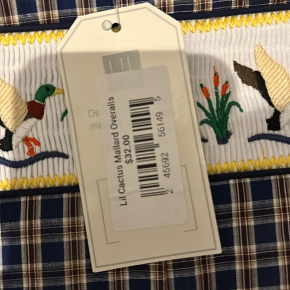 Lil Cactus smocked overalls - Picture 5 of 5